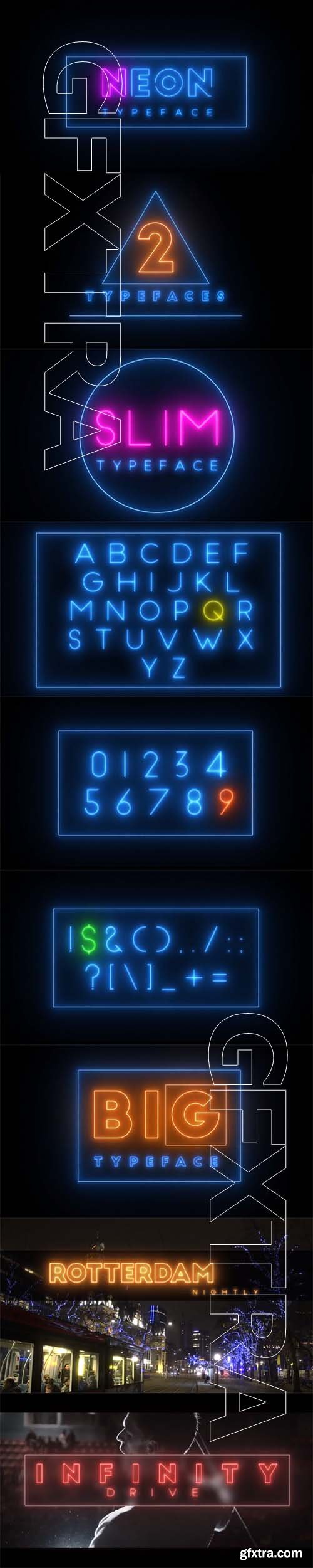 Neon Typeface - After Effects