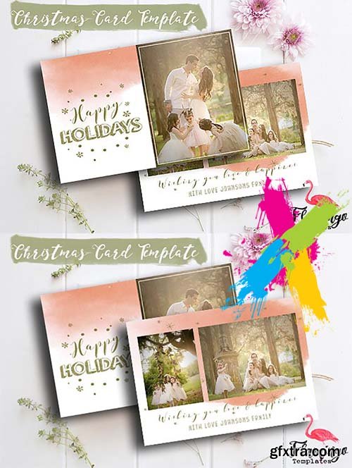 CreativeMarket - Christmas Card Template 2110708