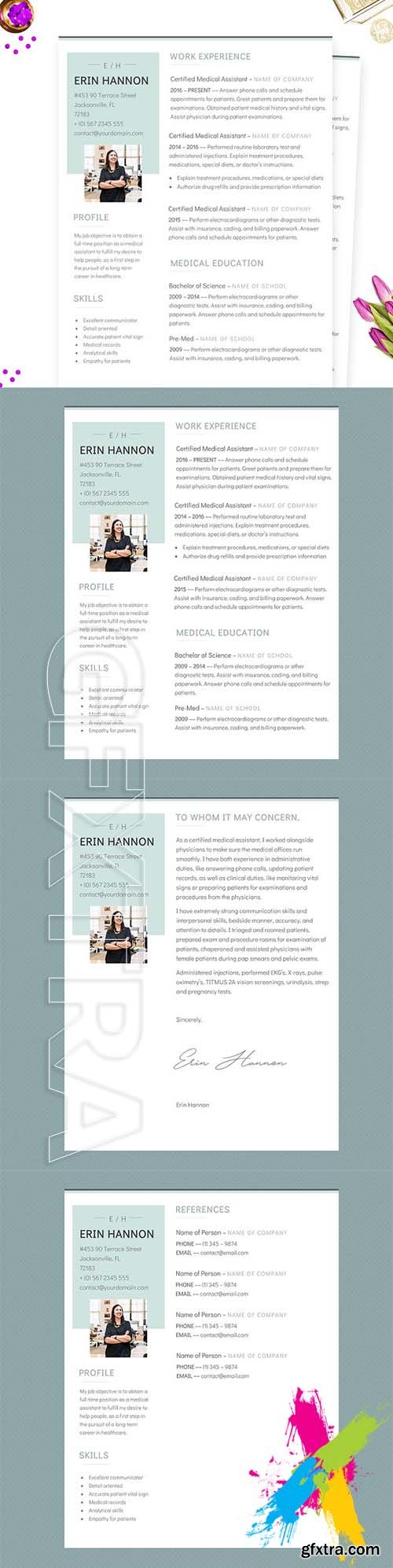 CreativeMarket - Minimalist MS Word Resume Template 2110873