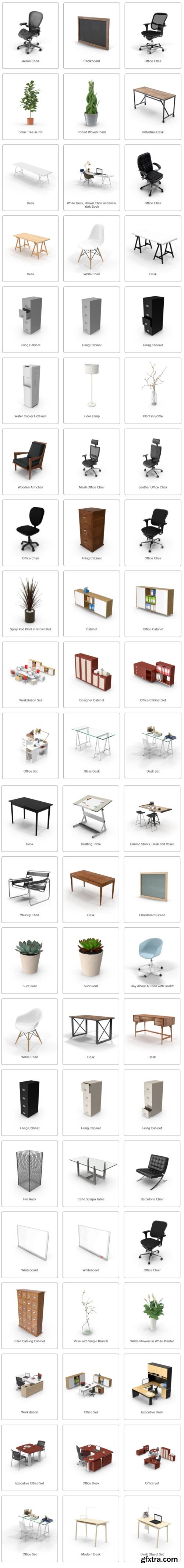 PixelSquid - Office Furniture Collection