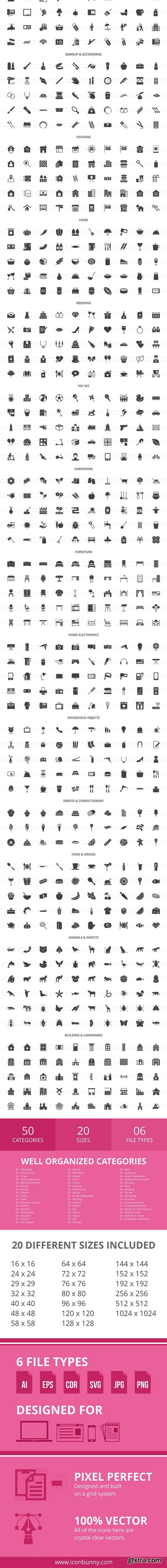 CM - 2490 Nature & Lifestyle Glyph Icons 2041199