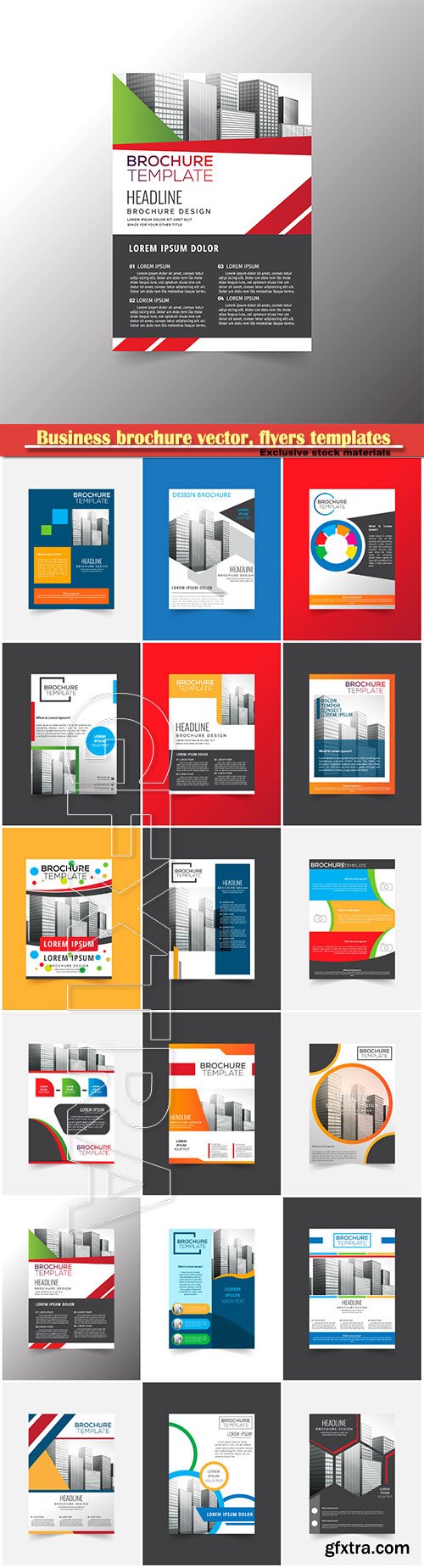 Business brochure vector, flyers templates, report cover design # 97