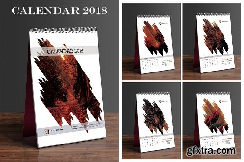 CreativeMarket Desk Calendar 2018 2106531