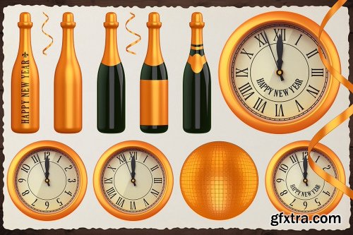 CreativeMarket New Year 3D PNG Items Pack 2088417