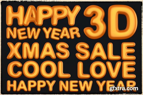 CreativeMarket New Year 3D PNG Items Pack 2088417