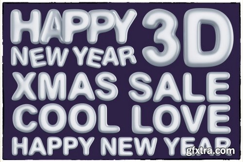 CreativeMarket New Year 3D PNG Items Pack 2088417