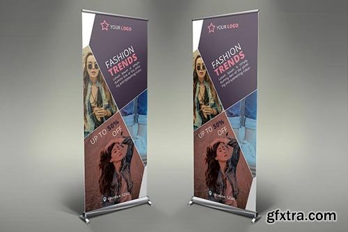 CreativeMarket - Womens Clothing Roll Up Banner 2109598