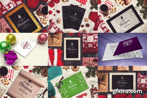 CreativeMarket 50 PSD Christmas Mock-up Mega Bundle 2027448