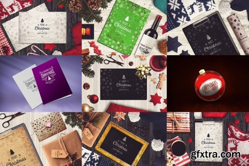 CreativeMarket 50 PSD Christmas Mock-up Mega Bundle 2027448