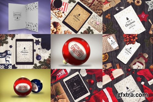 CreativeMarket 50 PSD Christmas Mock-up Mega Bundle 2027448