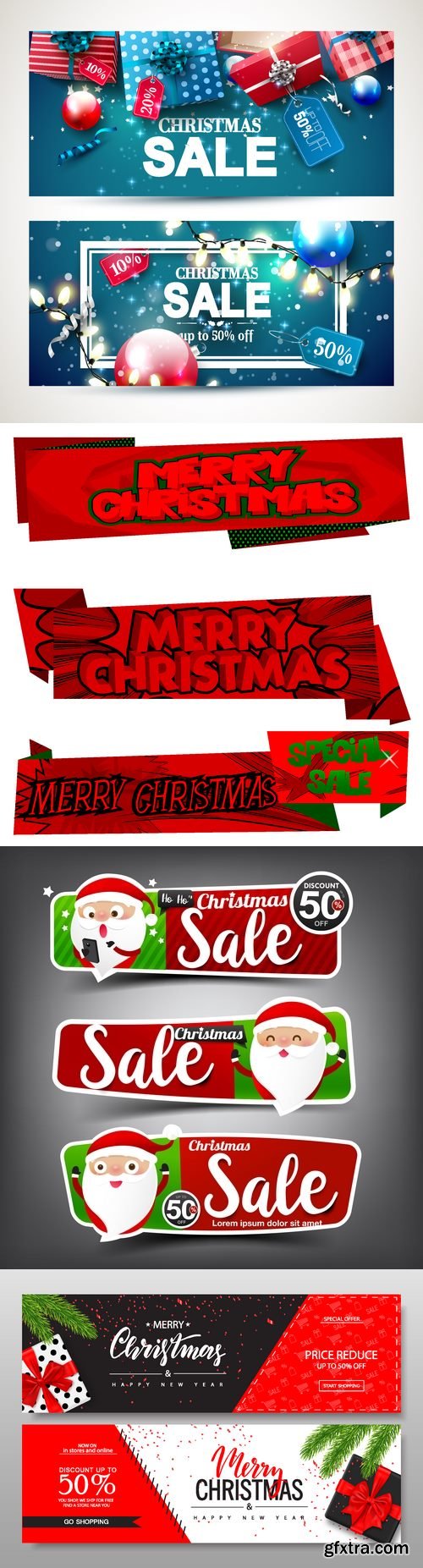 Vectors - Christmas Sale Banners Set 2