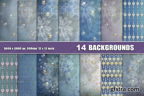 CreativeMarket Christmas night scrapbook background 2044930