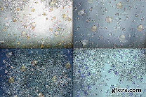 CreativeMarket Christmas night scrapbook background 2044930