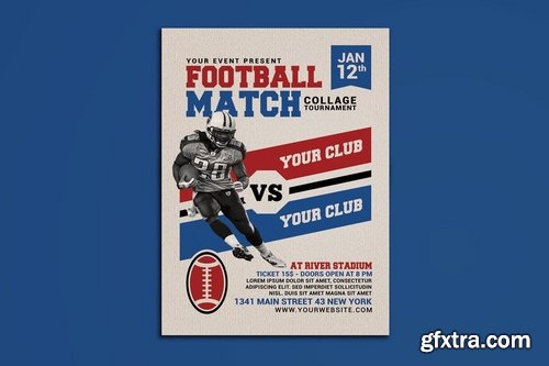 American Football Match Flyer