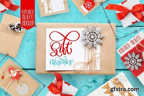 CM - Isolated Gift Christmas Mock ups 2124129