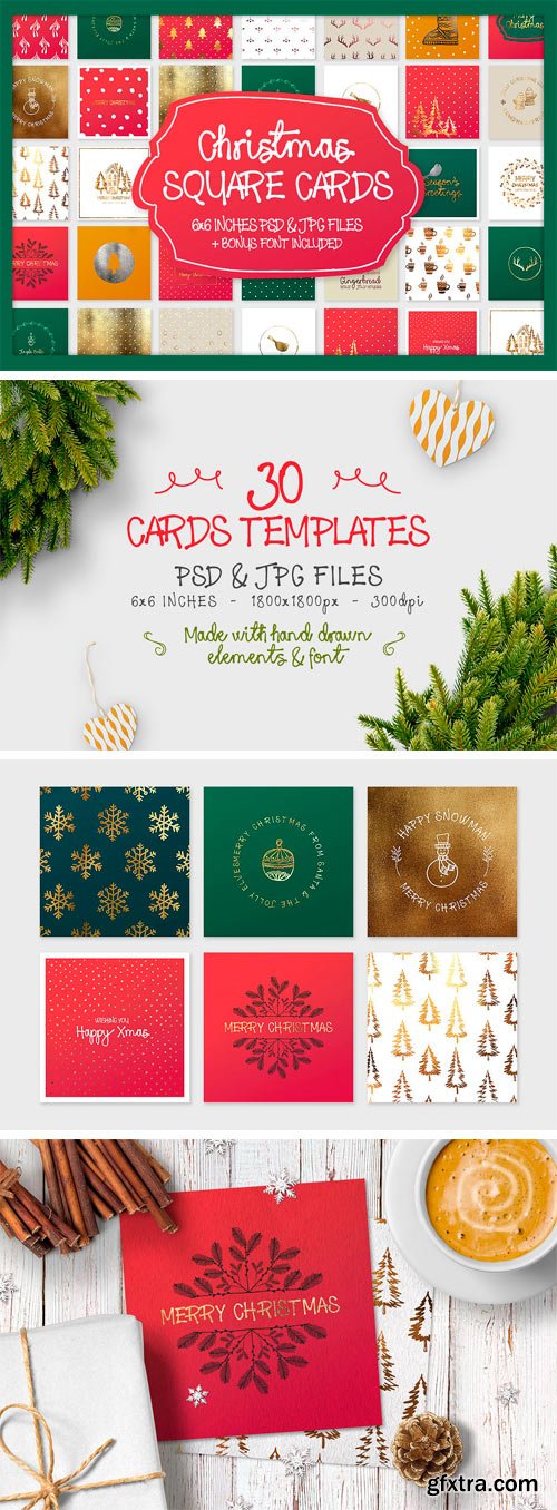 CM - Christmas Square Cards + Bonus 2053819