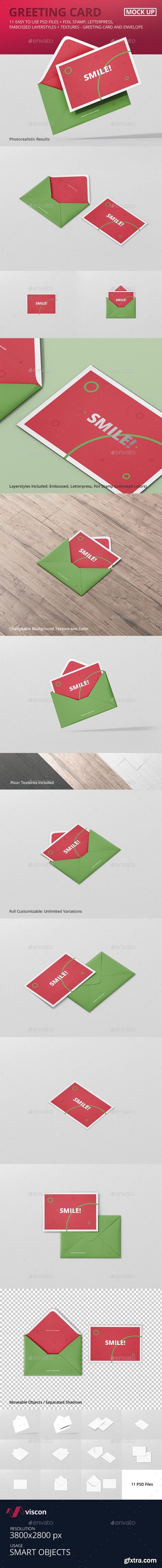 Graphicriver - Greeting Card Mockup with Envelope 21086283