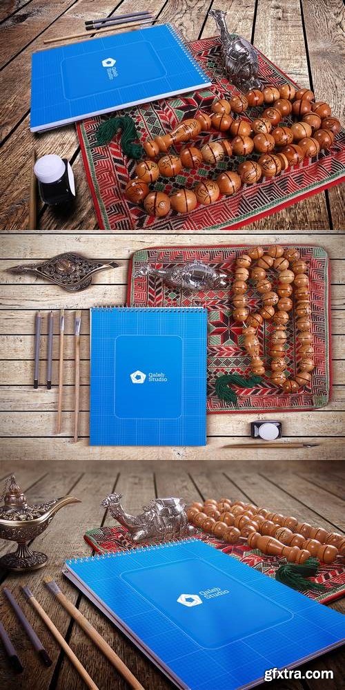 Arabic Theme Sketch Book Mockup