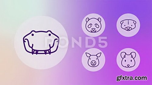 Pond5 - Animal Fauna Wildlife Icon Set - Line Animated Icons - 82177079