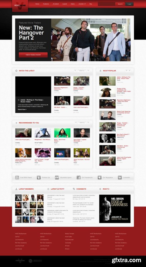 JoomlaXTC - VideoDrome v1.0.2 - Joomla Template