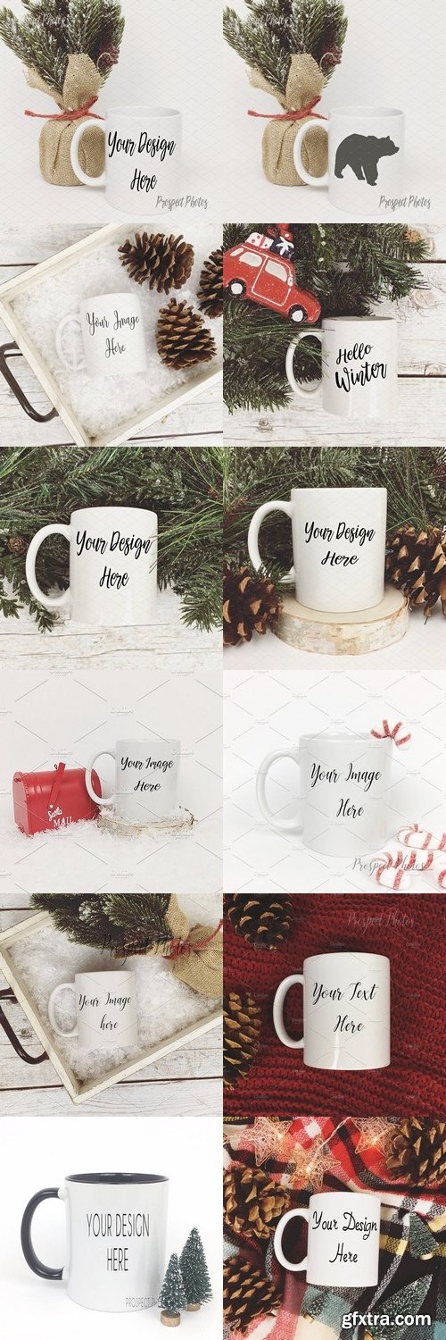 CM - Holiday Mug Mockup Photo Bundle 1978685