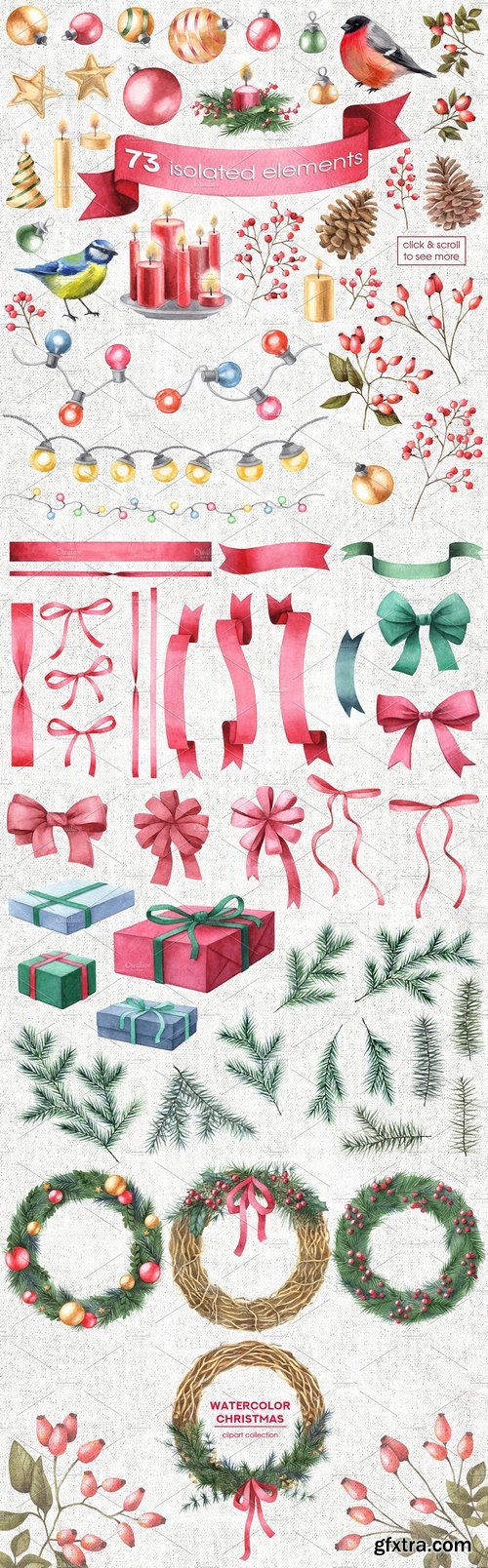 CM - Watercolor Christmas cliparts 2063867