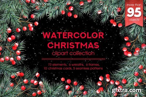 CM - Watercolor Christmas cliparts 2063867