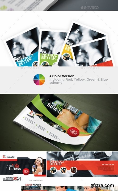 GraphicRiver - WealFit  Fitness - Gym Bifold A5 Brochure 10282368