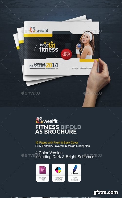 GraphicRiver - WealFit  Fitness - Gym Bifold A5 Brochure 10282368