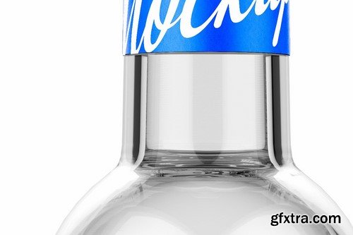 CM - Clear Glass Bottle with Gin Mockup 0 2117946