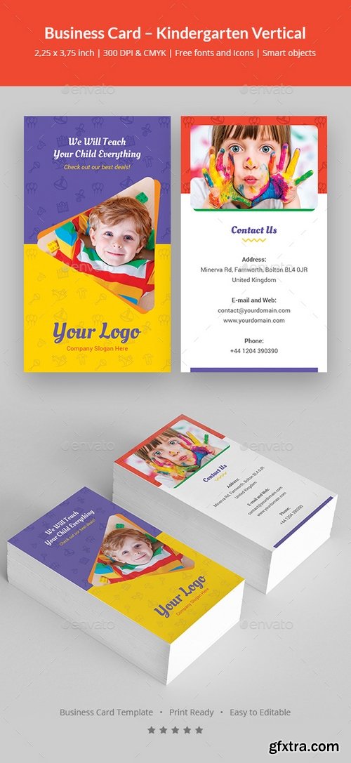 Graphicriver - Business Card – Kindergarten Vertical 21076278