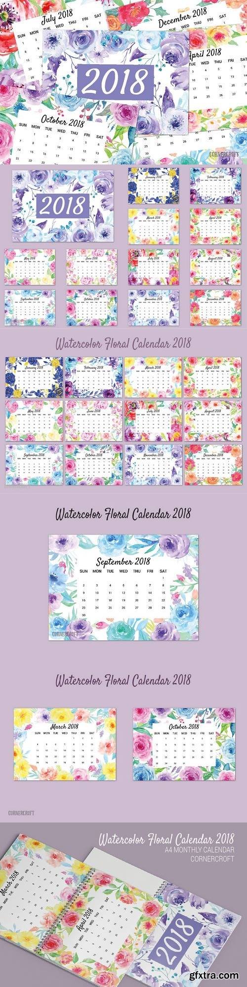 CM - Watercolor Floral Calendar 2018 2047809