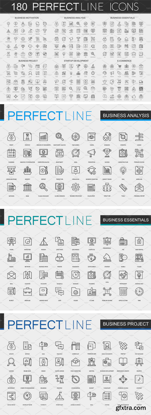 CM - 180 Perfect Line Concept Icons 2101112