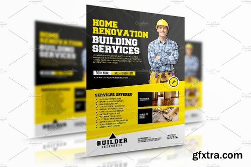 CreativeMarket Construction Company Services Flyer 2089247