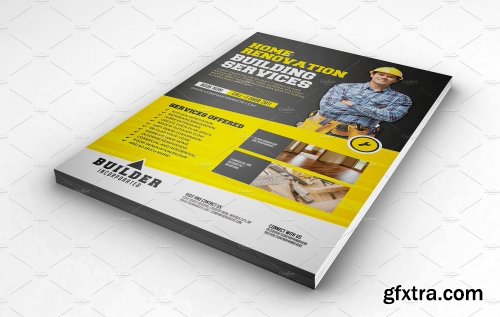 CreativeMarket Construction Company Services Flyer 2089247