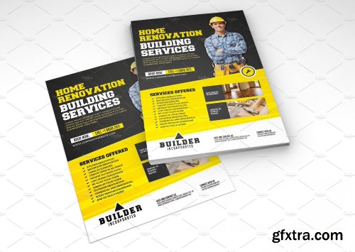 CreativeMarket Construction Company Services Flyer 2089247