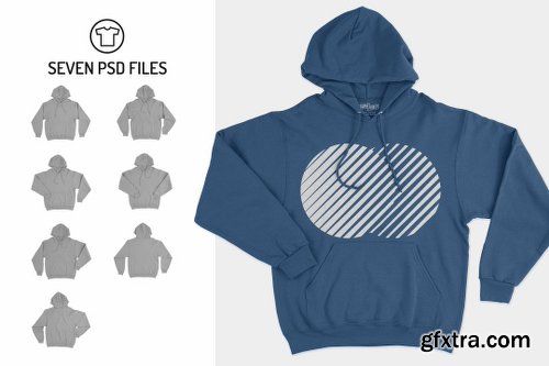 CreativeMarket Pullover Hooded Sweatshirt Mockups 1891469