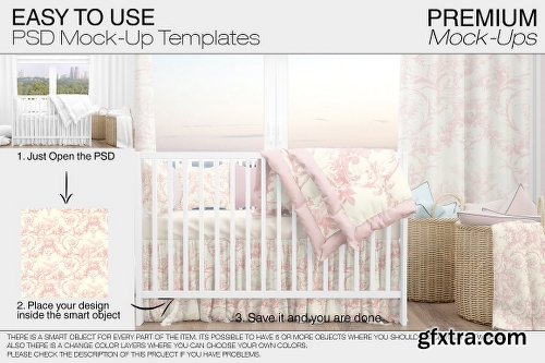 CreativeMarket Baby Room & Crib Bedding Set 1815527