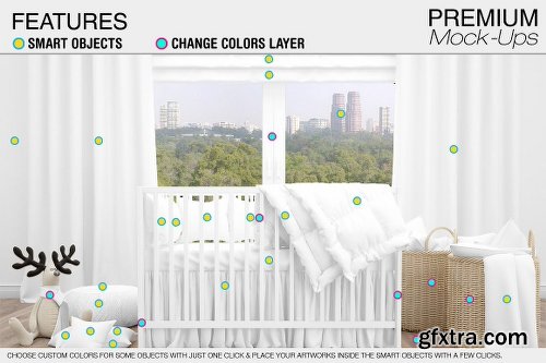 CreativeMarket Baby Room & Crib Bedding Set 1815527