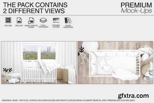 CreativeMarket Baby Room & Crib Bedding Set 1815527