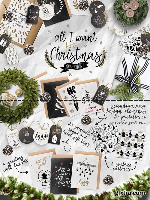 CM - All I want For Christmas doodle set 1980069