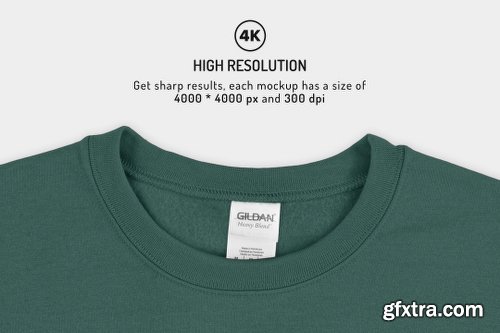 CreativeMarket Gildan Crewneck Sweatshirt Mockups 1890953