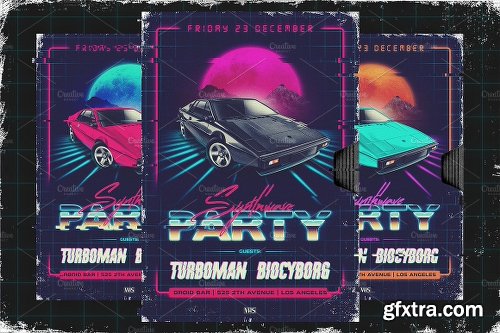 CreativeMarket 80s NewRetroWave flyers 2104229