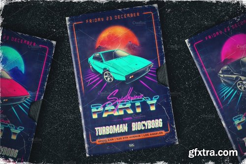 CreativeMarket 80s NewRetroWave flyers 2104229