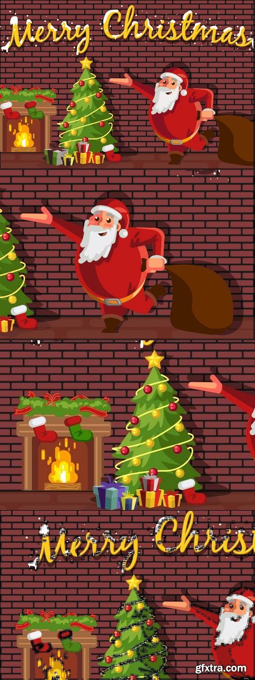 Santa Claus Celebrating Christmas