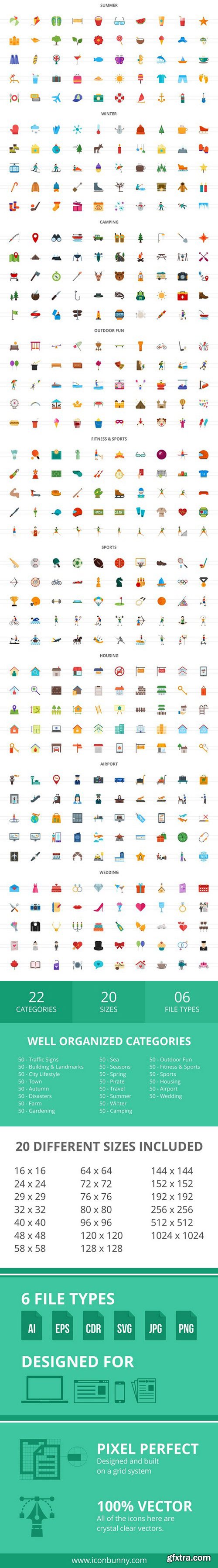 CM - 1110 Outdoors Flat Icons 2056216
