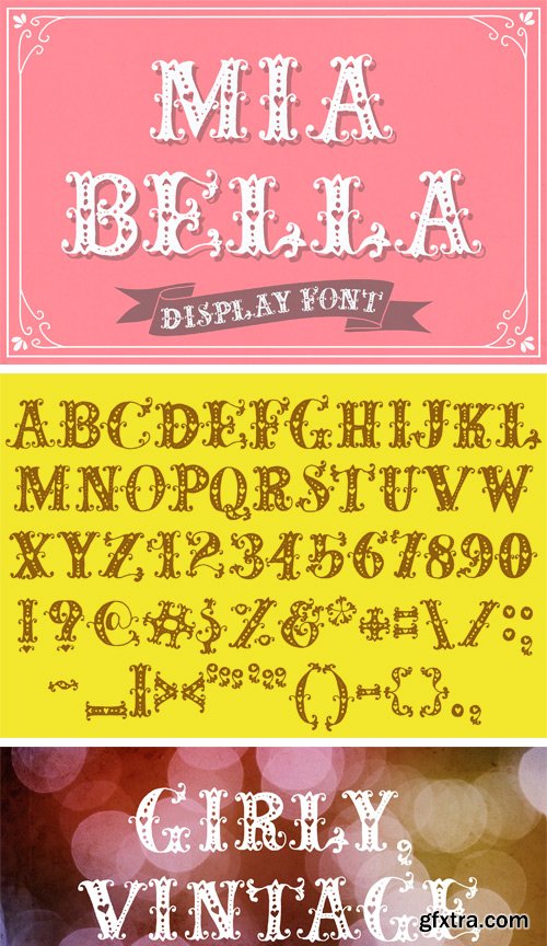 Thehungryjpeg - Mia Bella Font 826