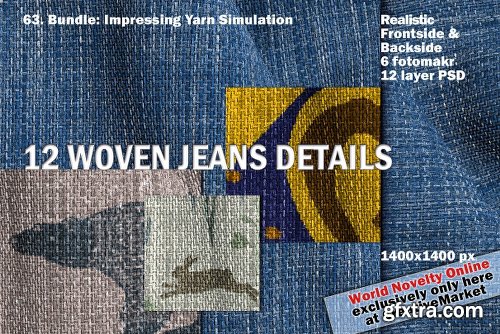 CreativeMarket Woven Jeans Bundle, Yarn & Color 2074883