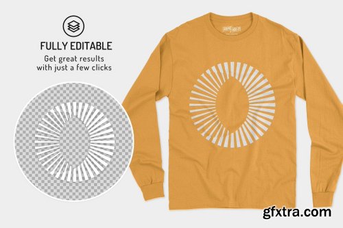 CreativeMarket Hanes LongSleeve Tee Mockups 1891166