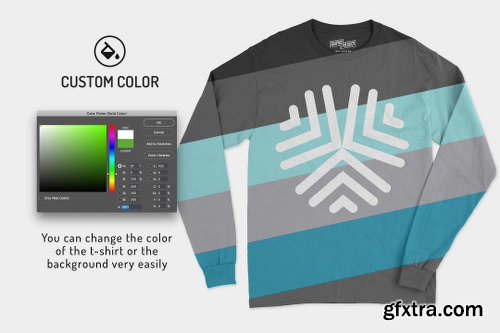 CreativeMarket Hanes LongSleeve Tee Mockups 1891166